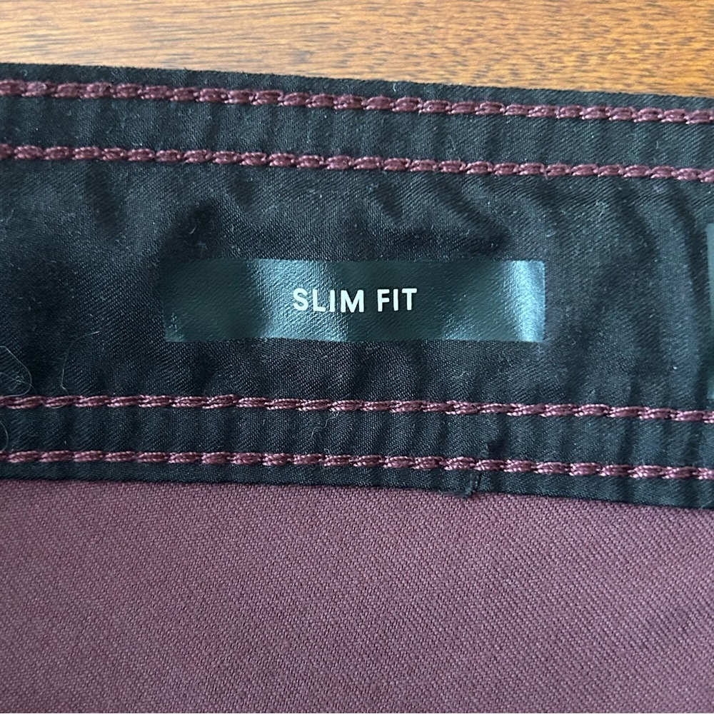 Prana Stretch Zion II Maroon Cacao Slim Fit Convertible Pants - Picture 9 of 14
